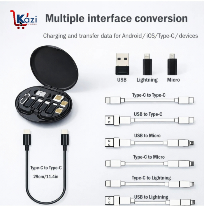 5-in-1 Charging Data Cable Storage Box - Image 2
