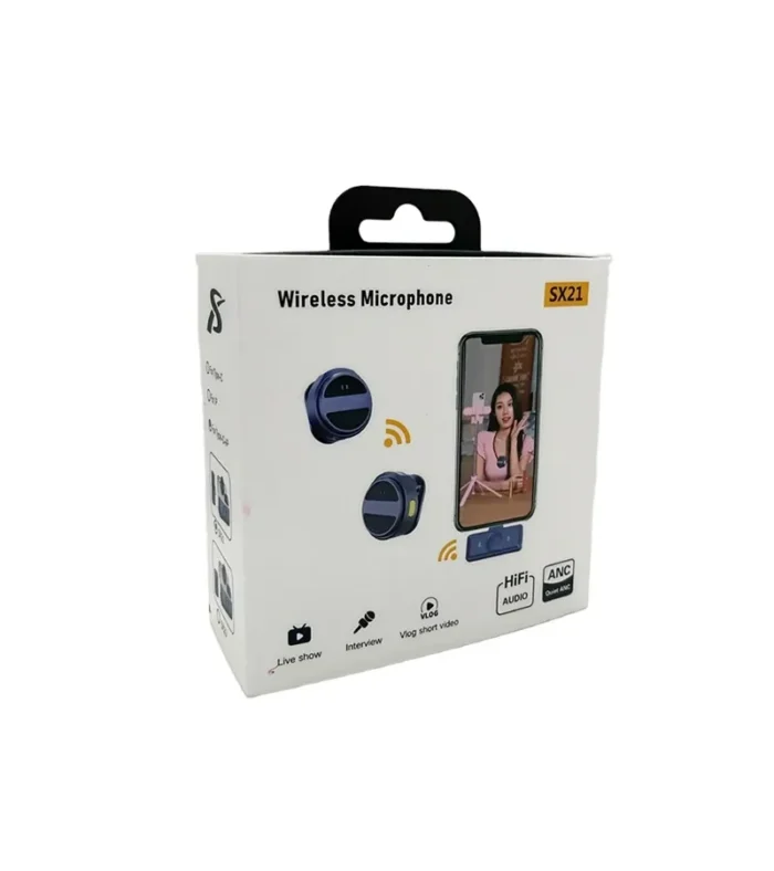 SX21 Magnetic Hanging Neck Wireless Lavalier Microphone Dedicated Long Battery Life with Storage Compartment - Image 3
