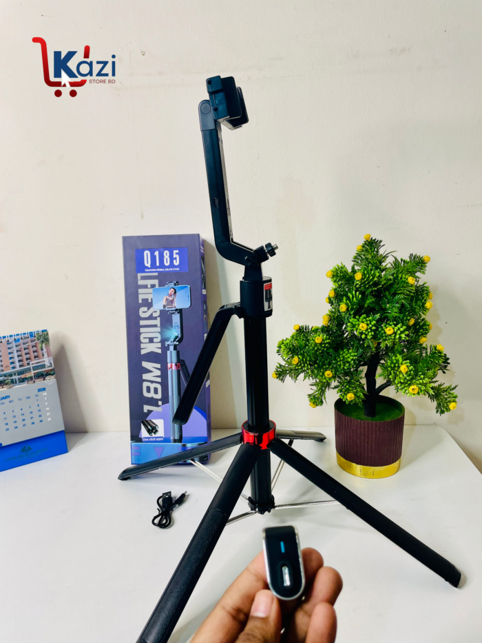 Q185 Auto Face Tracking Tripod Selfie Stick with Wireless Remote Control Smart Auto AI Tracking Stabilizer Gimbal (5.8ft) - Image 3