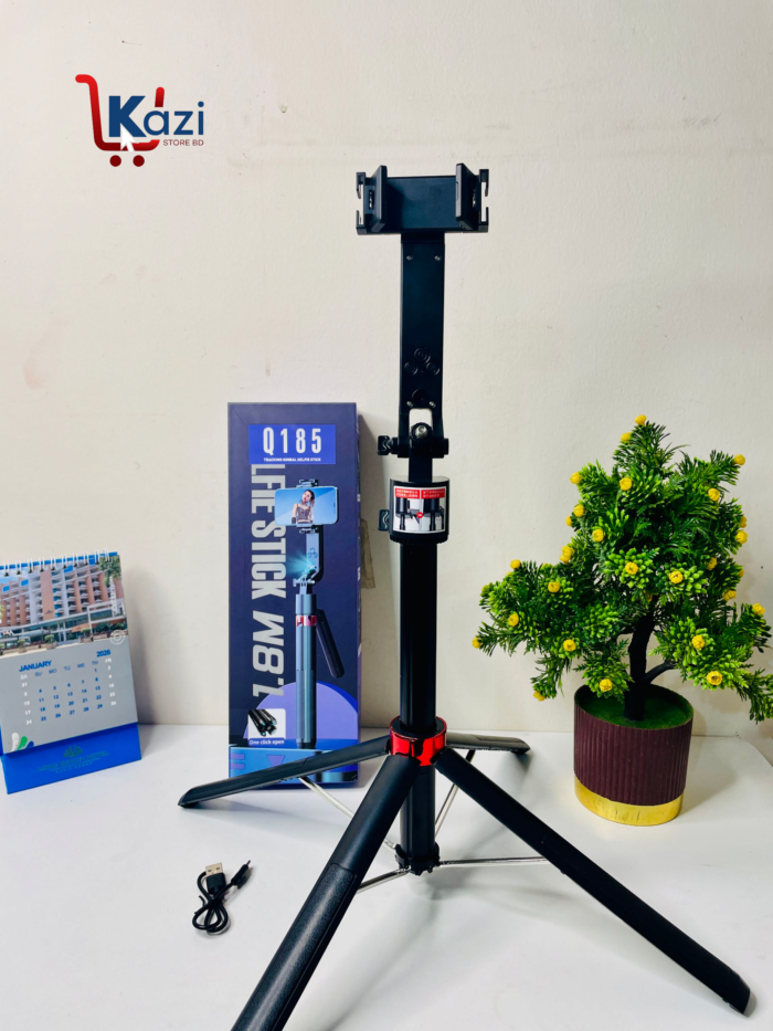 Q185 Auto Face Tracking Tripod Selfie Stick with Wireless Remote Control Smart Auto AI Tracking Stabilizer Gimbal (5.8ft) - Image 2