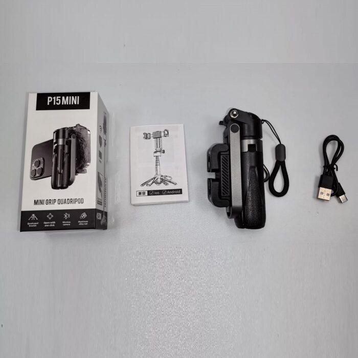 P15 Mini Selfie Stick Tripod Stand with  Remote for Multifunctional - Image 2