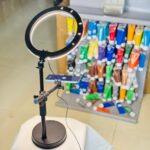 Phone Tripod Mount with 10 inch LED Ring Light Lamp - Image 3