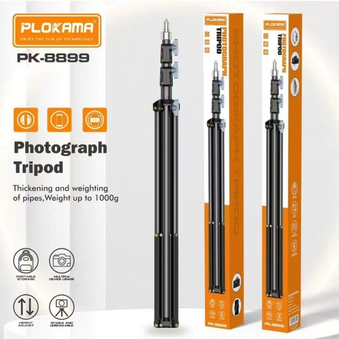 Plokama PK-8899 black photography tripod - Image 5
